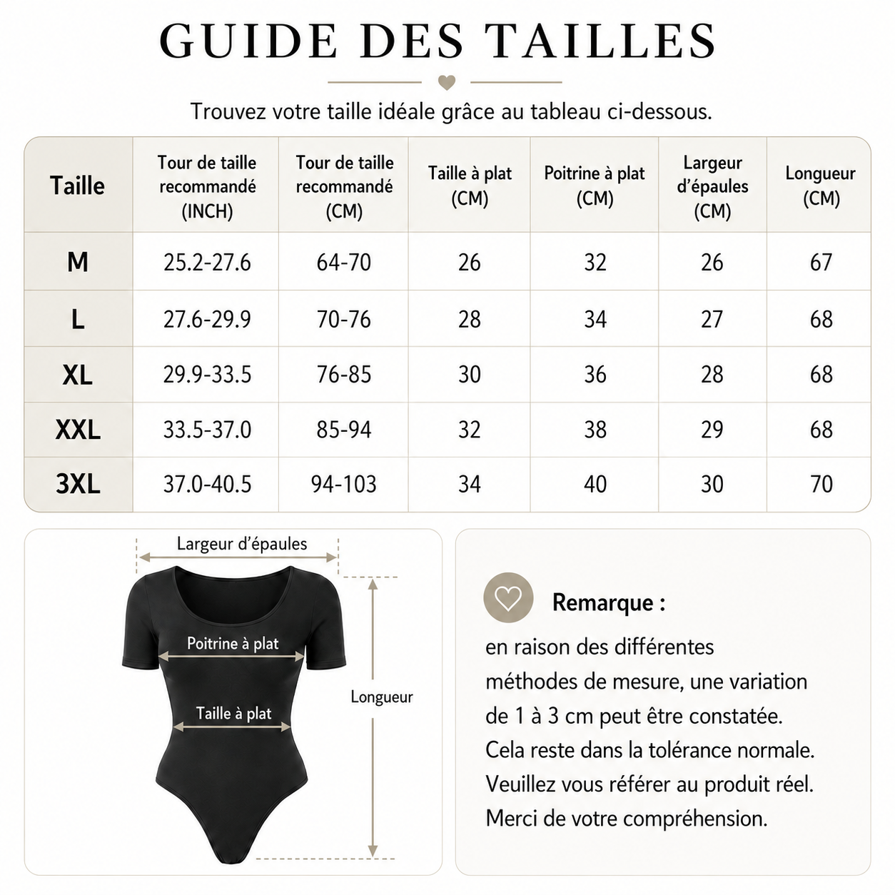Body à manches courtes.